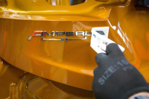 Letztes Detail: Der Schriftzug des Opel Ampera-e